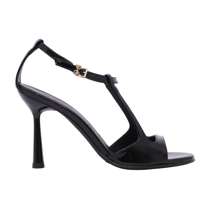 Sergio Levantesi Stella6 sandalo donna in vernice nera con tacco