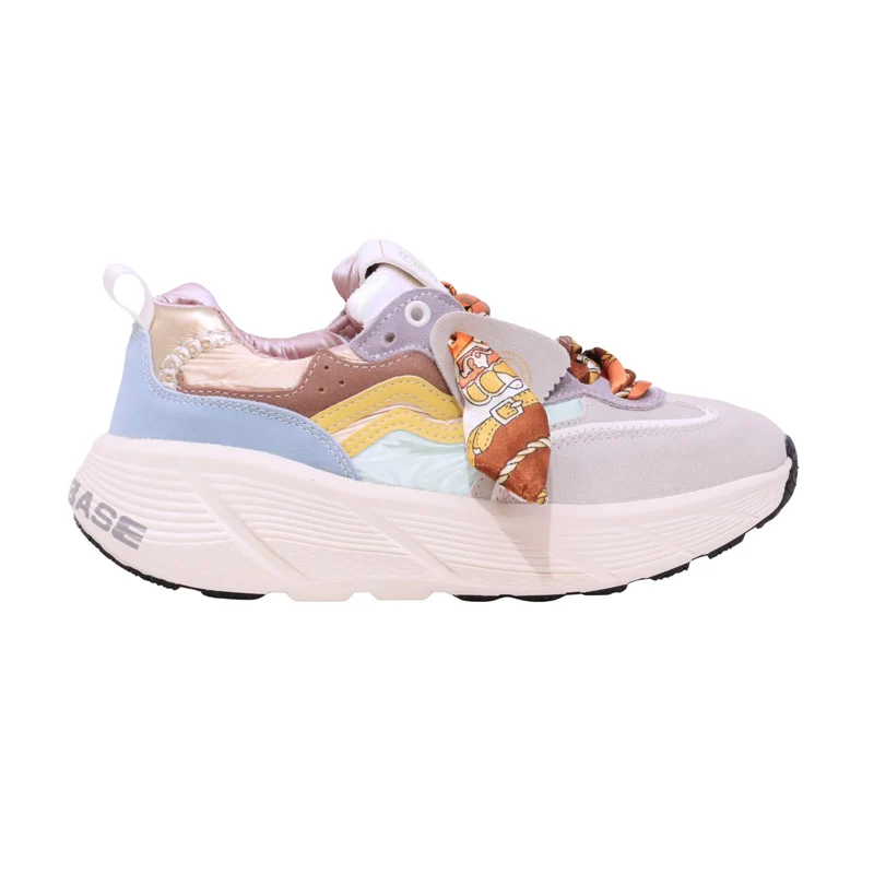 Primabase Fuji 50554-041 sneaker donna in camoscio, pelle e tessuto multicolor