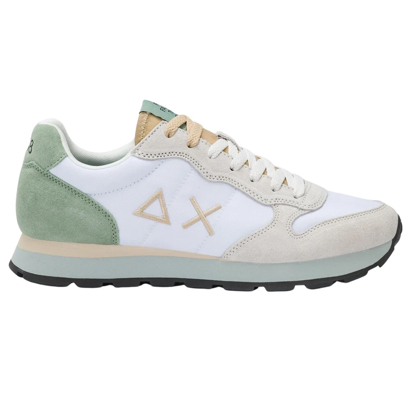 Sun68 Tom Multicolor Z36106-01 sneaker uomo bianca in nylon e camoscio