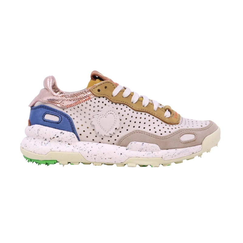 Satorisan Chacrona Laser Premium sneaker donna in camoscio e pelle traforata multicolor