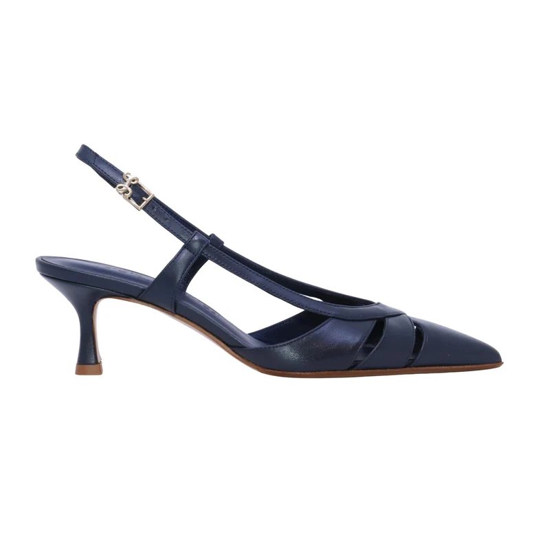 Sergio Levantesi Edda6 Tryde blu cosmo slingback donna in pelle
