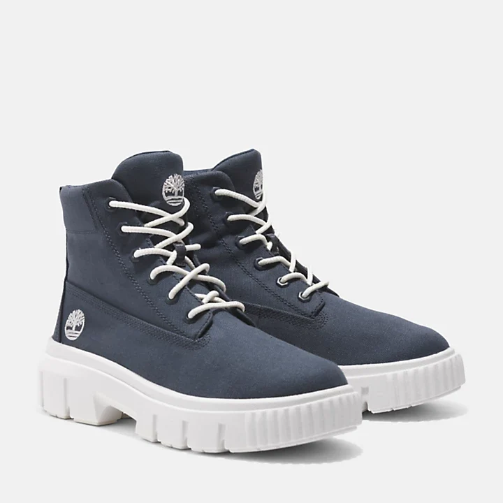 STIVALE STRINGATO GREYFIELD MID DA DONNA IN BLU SCURO