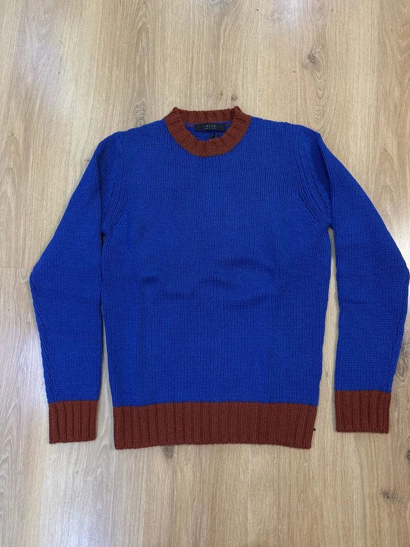 MAGLIA 3028/SCRAP GIROCOLLO A CONTRASTO
