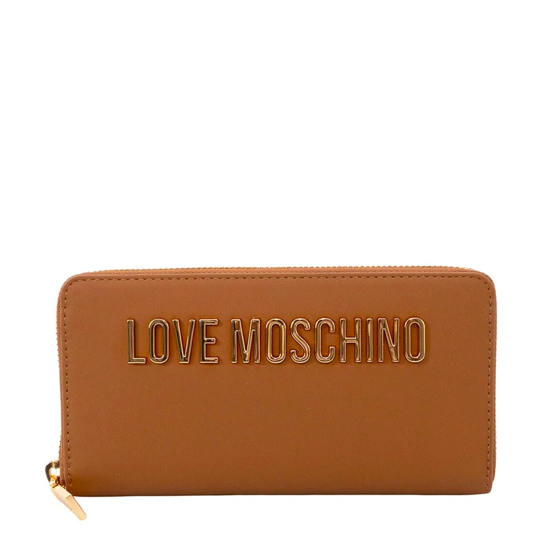 Portafoglio Donna Zip Around LOVE MOSCHINO linea Bold Love color Cuoio