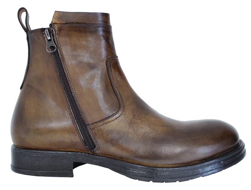 |ACS STIVALETTO UOMO PELLE CUOIO|