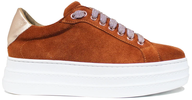 |SNEAKER DONNA CAMOSCIO RUGGINE|
