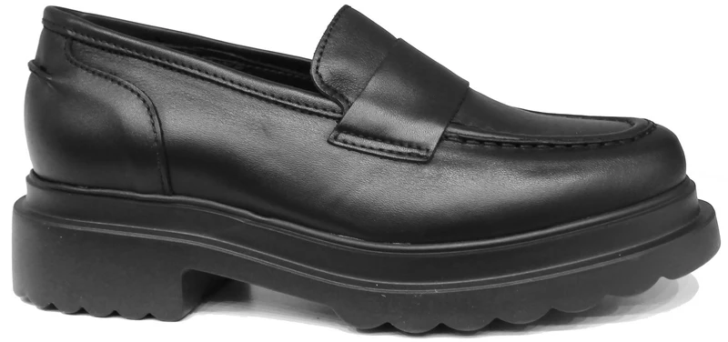 |MOCASSINO DONNA LISCIO PELLE NERA|