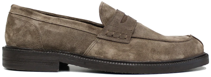 |MOCASSINO UOMO BOCCA DI LEONE CAMOSCIO GRIGIO|