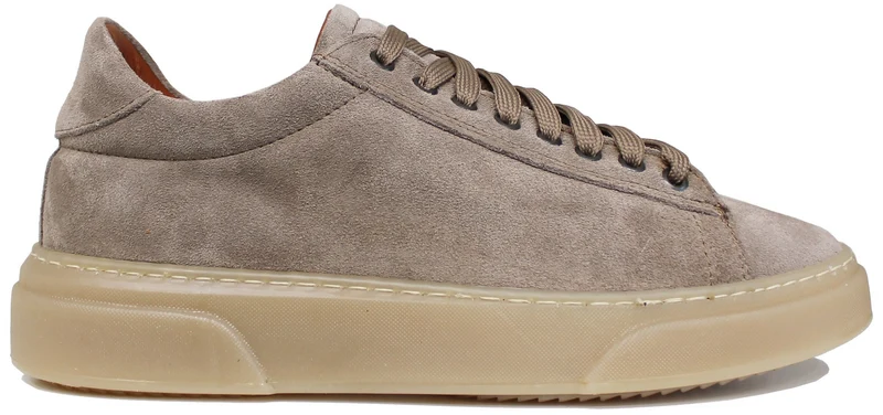 |SNEAKER UOMO CAMOSCIO GRIGIO SUOLA NOCCIOLA|