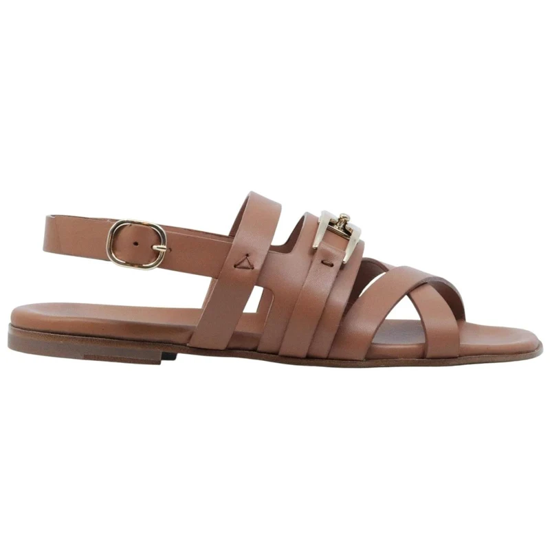 Sandalo donna Triver Flight 606 04 in pelle marrone