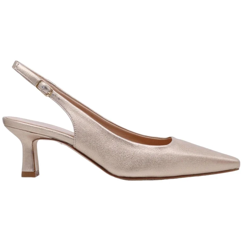 Slingback donna The Seller EN808 in pelle nappata color champagne