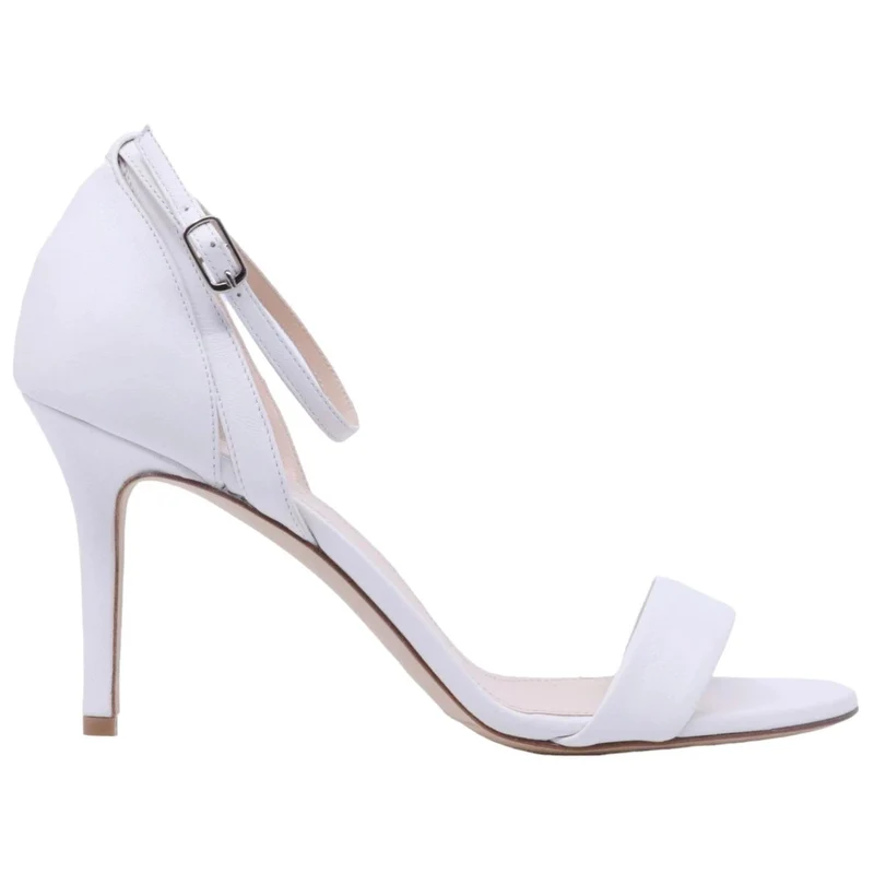 Sandalo The Seller RS119 da donna in pelle colore bianco ottico