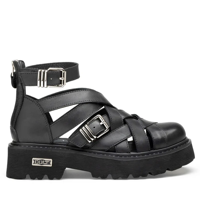 Sandali Donna CULT Slash 4694 in Pelle Nera