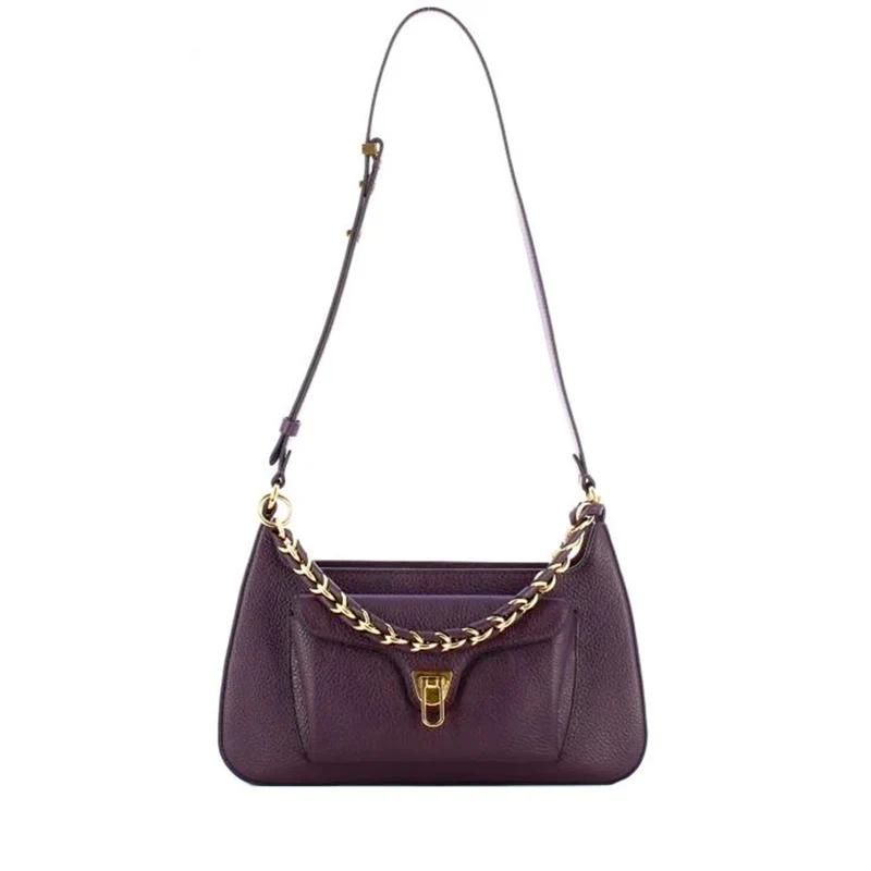 Borsa Donna a Mano COCCINELLE in Pelle linea Beat Generation Medium Colore Prune