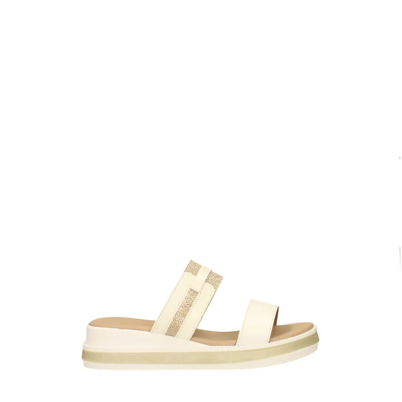 Sandali con zeppa. Made in Italy. Tacco alto 4cm