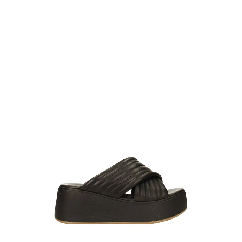Sandali platform in vera pelle. Tacco alto 6cm