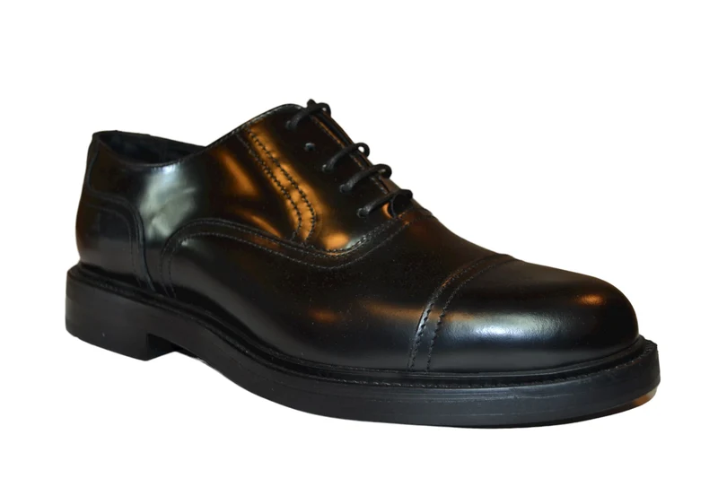 Antica Cuoieria Oxford nera 100% Made in Italy fondo cuoio