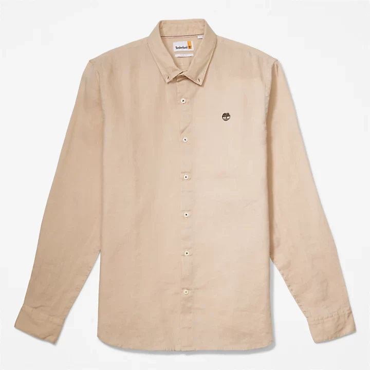 CAMICIA SLIM FIT IN LINO MILL RIVER DA UOMO IN BEIGE