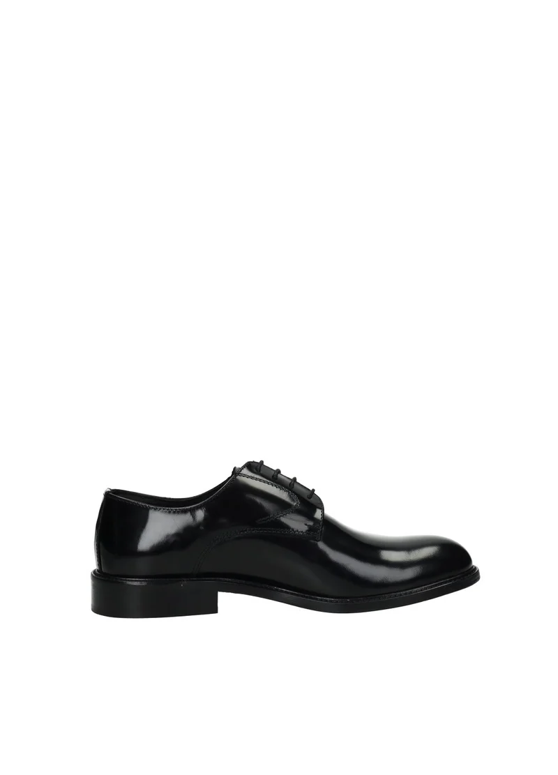 Derby uomo black/brown elegante