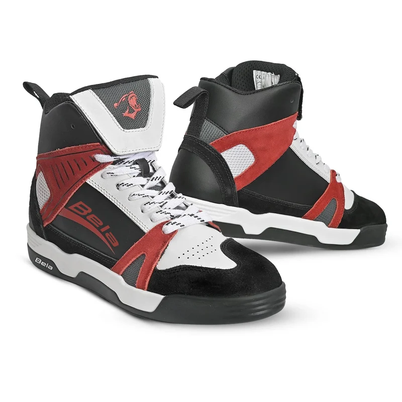 BELA ROVER URBAN STIVALI DI MOTO BALNACO NERO ROSSO
