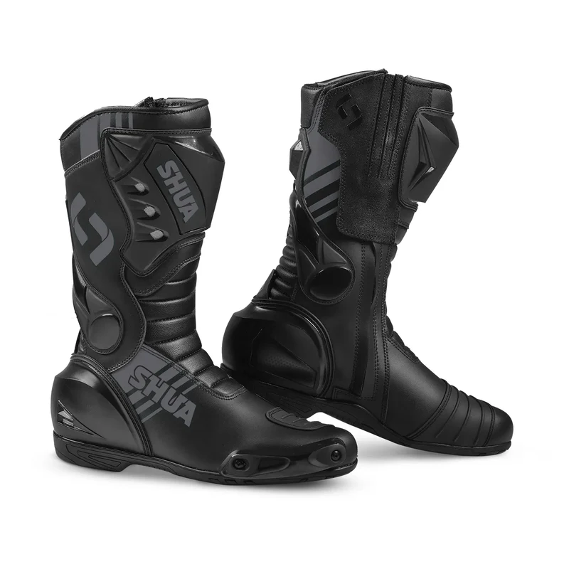 SHUA SUPER TECH STIVALI DI MOTO CORSA UOMO NERO
