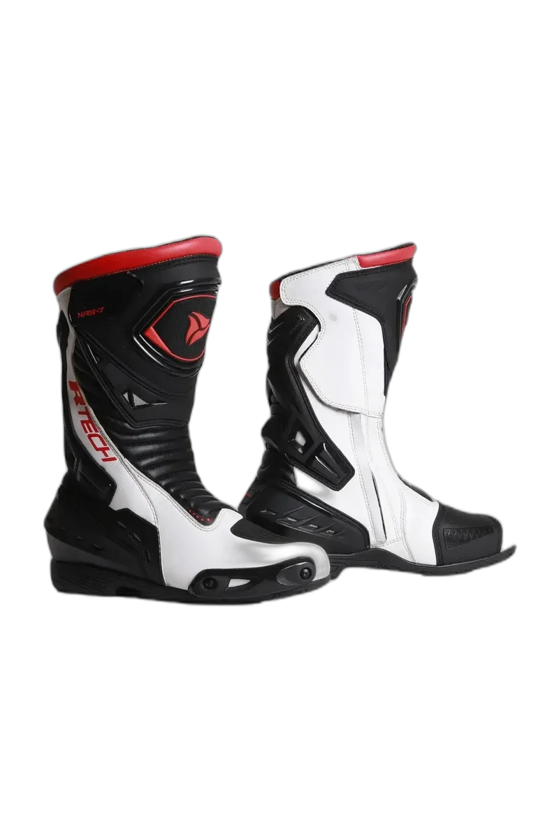 R-TECH TORNADO 2.0 CORSA STIVALI DI MOTO NERO BIANCO ROSSO