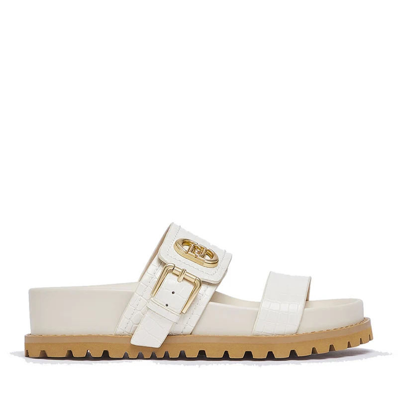 Ciabatte Donna Doppia Fascia LIU JO Livia 02 stampa Cocco color Latte