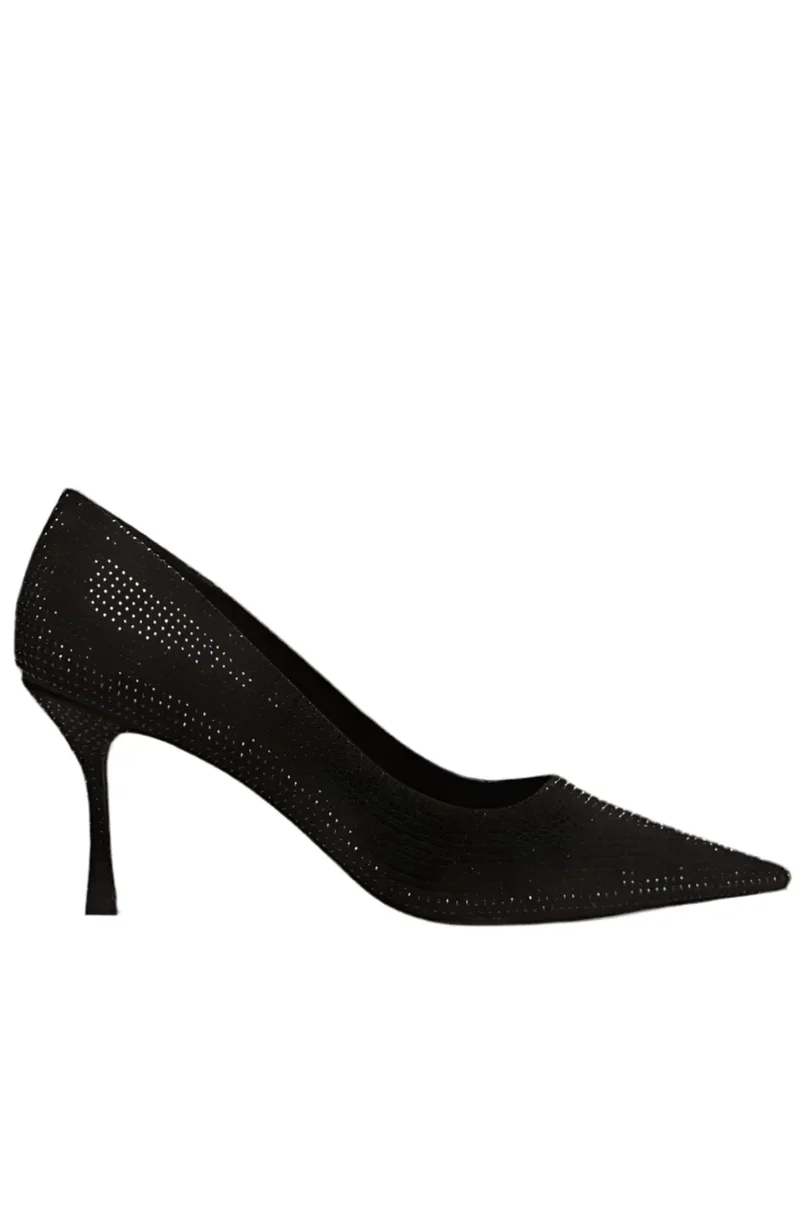 Decollettè JAMES Nero in Strass