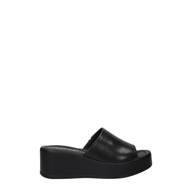 Sandali con zeppa in vera pelle