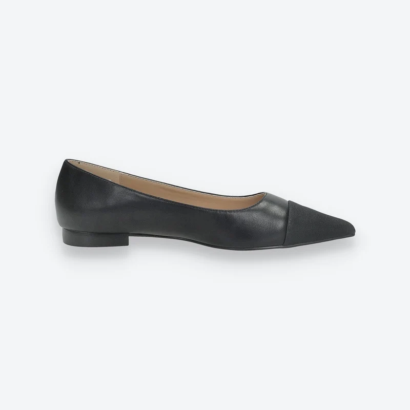Ballerine con punta in tessuto