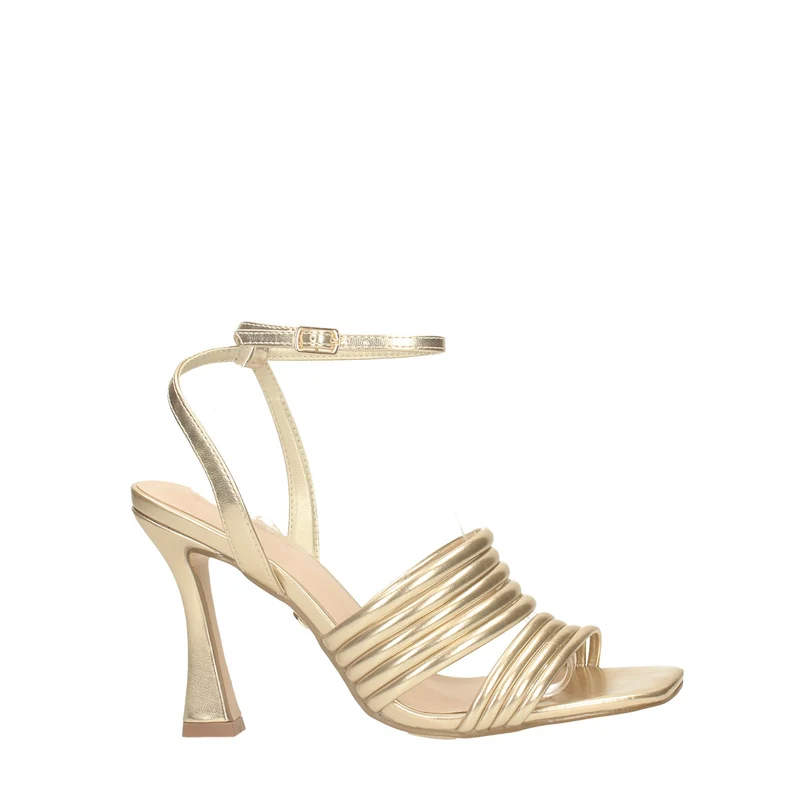 Sandali con fasce tubolari. Tacco alto 10cm