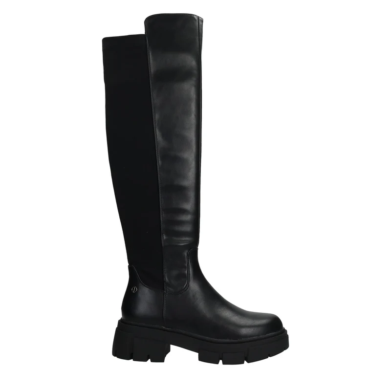 Stivali in tessuto stretch. Tacco alto 5cm