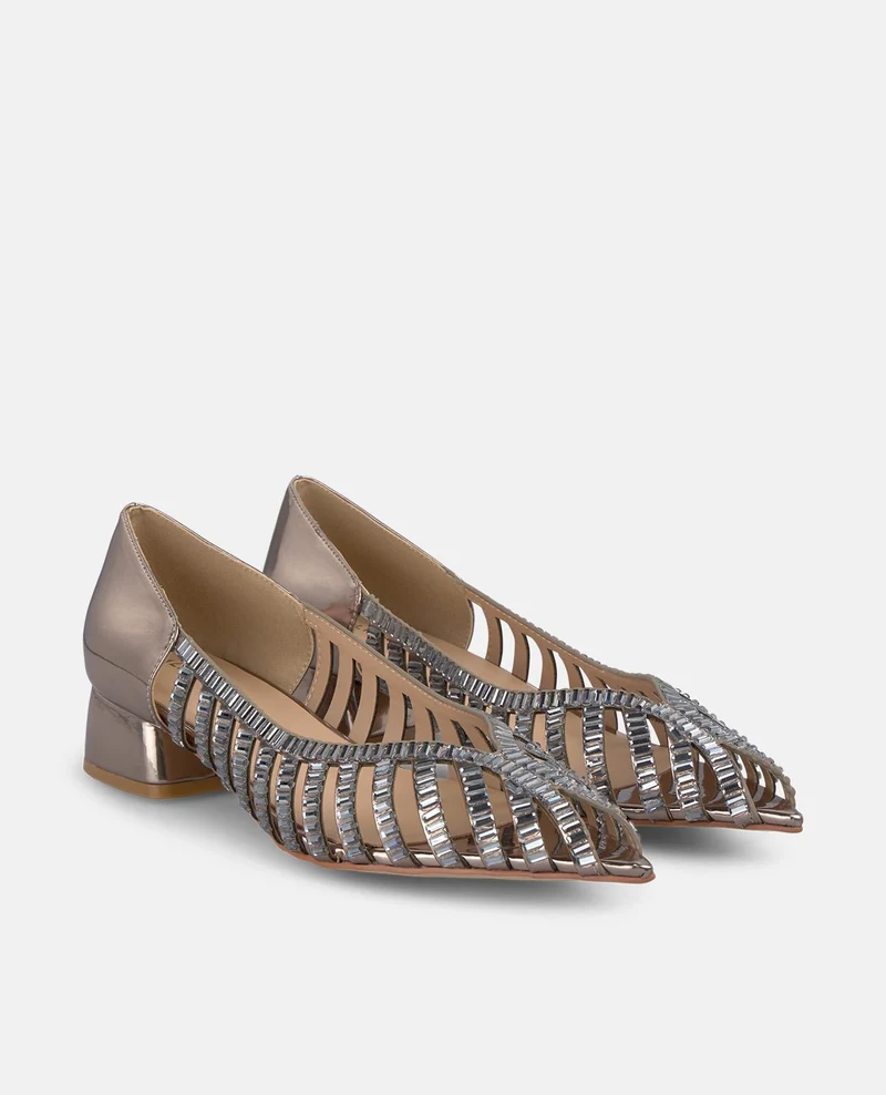 ZAPATO PLANO EFECTO ESPEJO