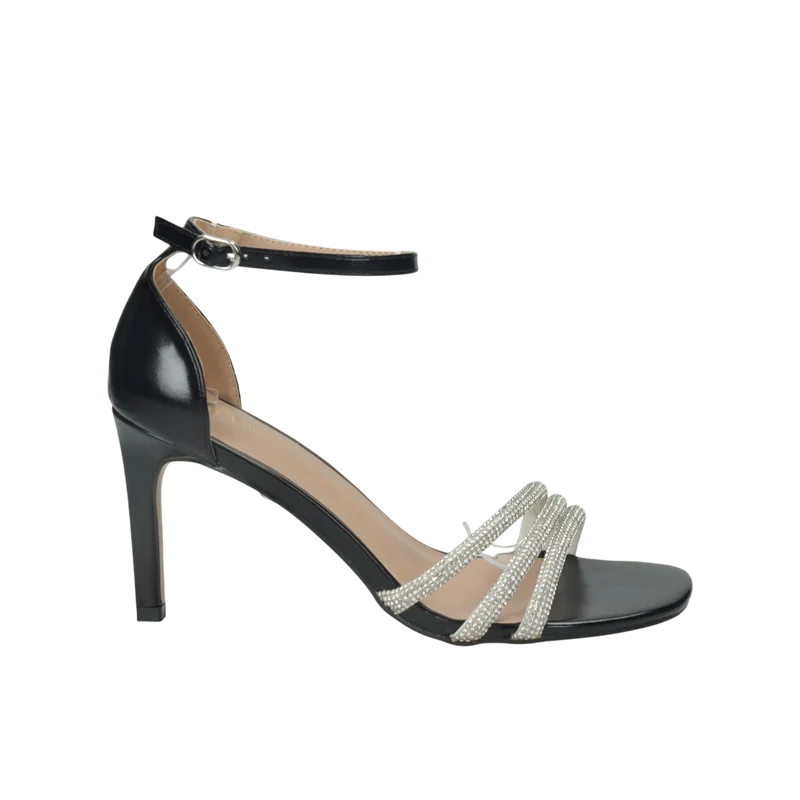 Sandali con listini in strass.Tacco alto 10cm