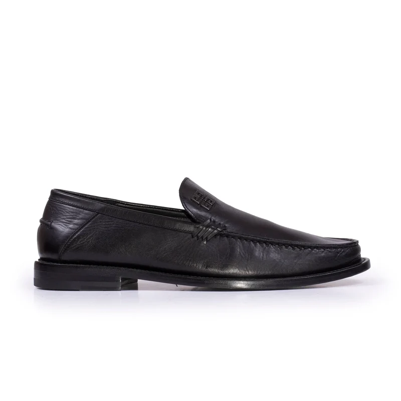 Mocassino in Pelle Modello College con Logo
