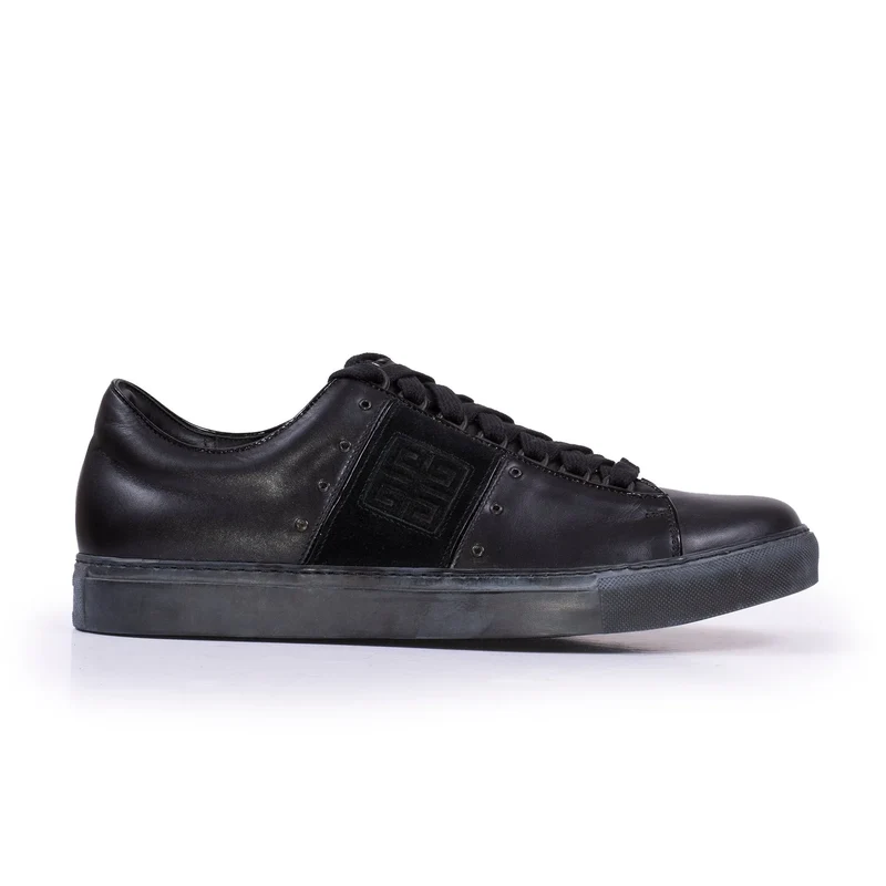 Sneakers G235 in pelle e camoscio con logo