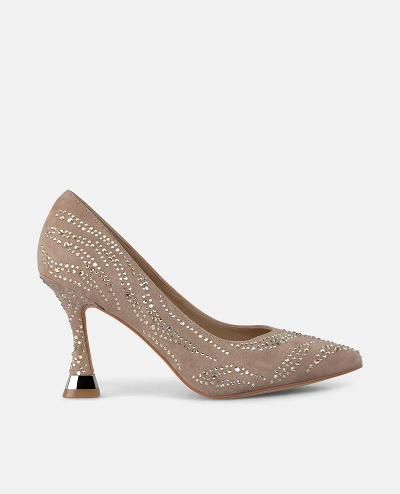 ZAPATO ALTO DETALLE PEDRERÍA