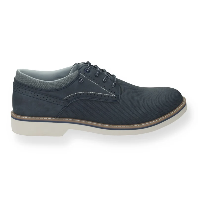 Derby semi brogue.sottopiede in Memory Active