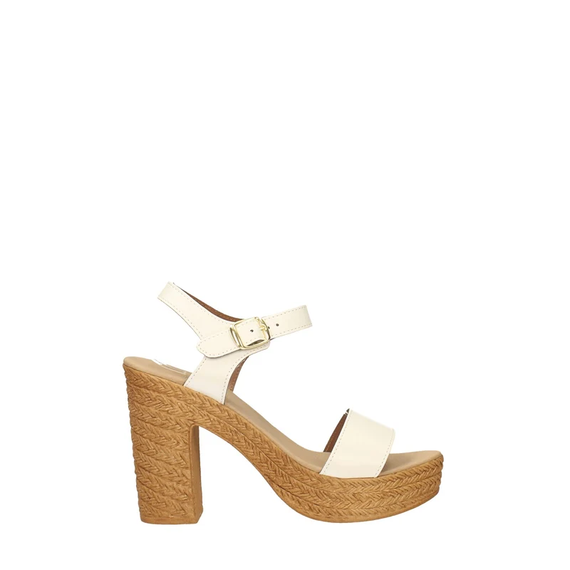 Sandali con zeppa. Made in Italy. Tacco alto 11cm