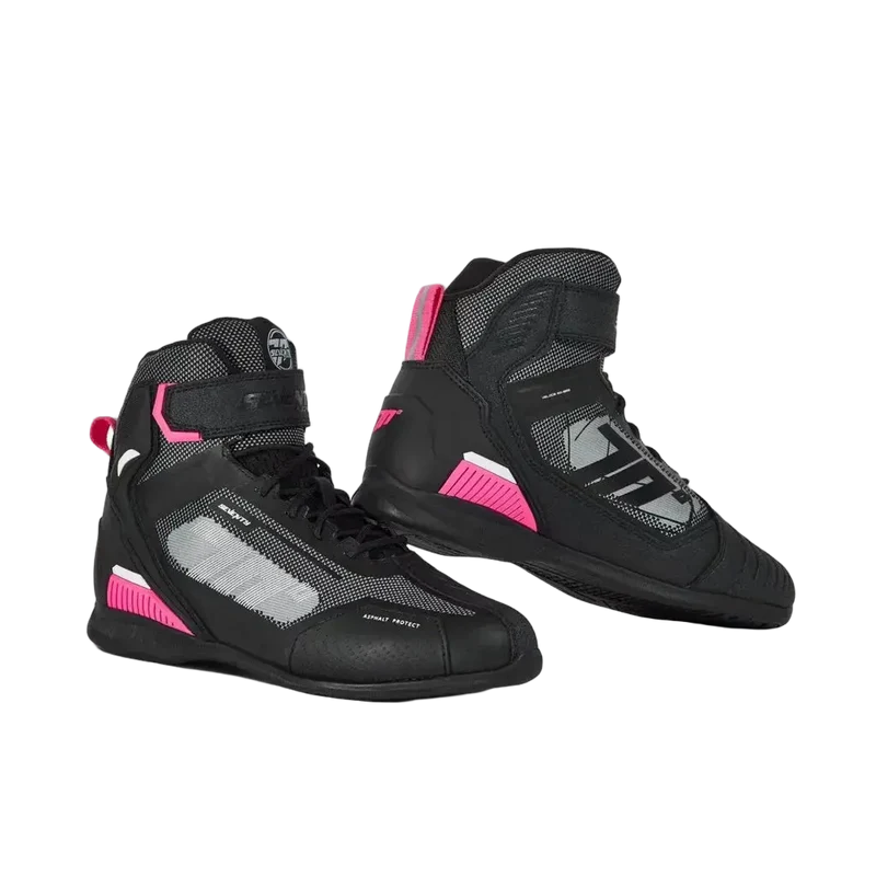 Seventy Degrees SD-BR2 Veloce Pro Stivali da Moto Turismo Nero/Rosa