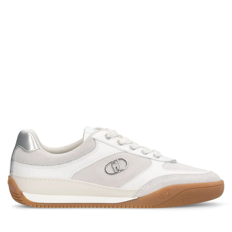 Sneakers Donna LIU JO Lewis 01 in Suede e Pelle Bianca