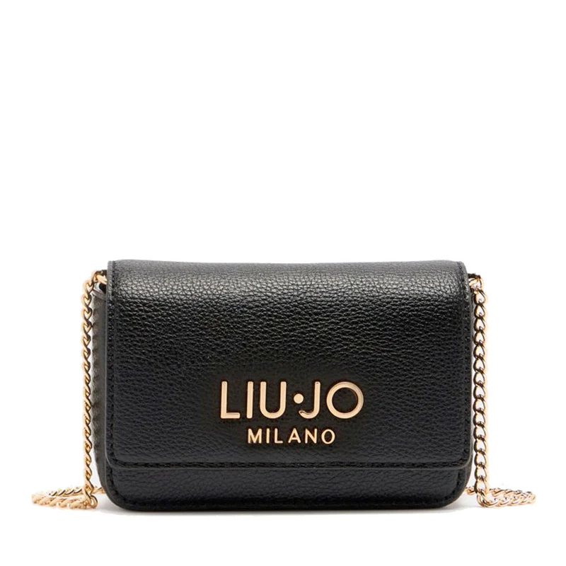 Mini Bag a Tracolla LIU JO Better effetto Bottalato Nero