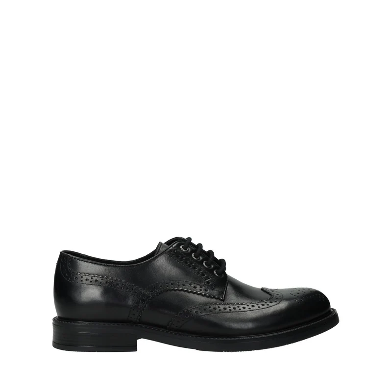Derby semi brogue in vera pelle