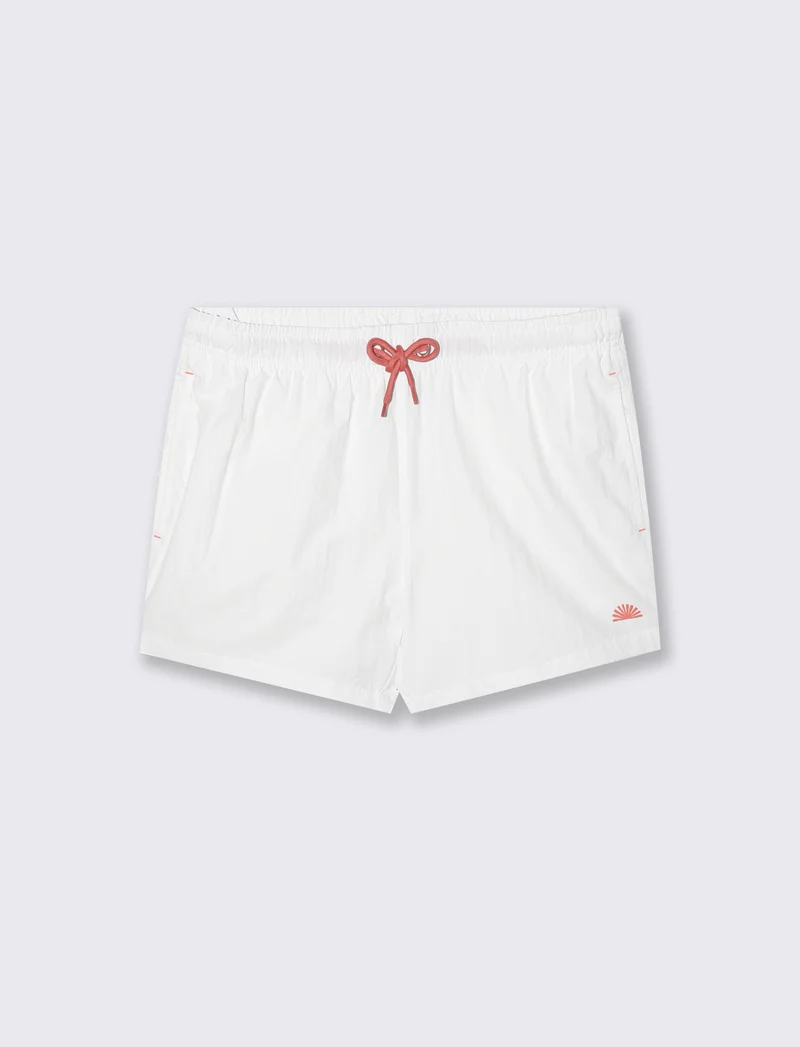 Costume Mare in Tessuto Tecnico Premium - Bianco