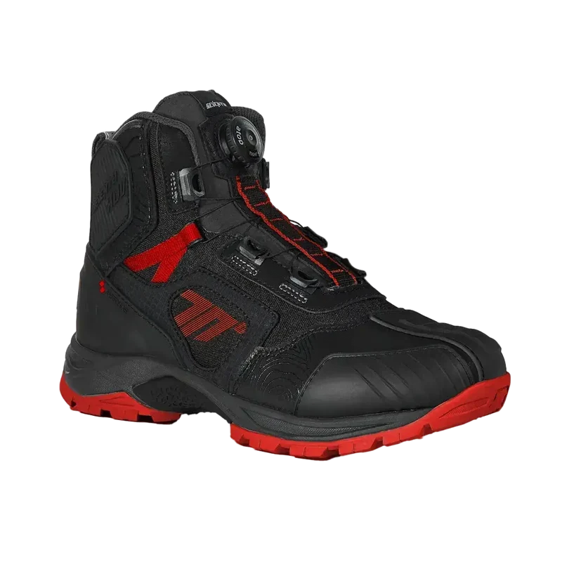 SEVENTY SD-BA7 STELVIO LOW Moto Unisex Avventura Stivali Nero Rosso