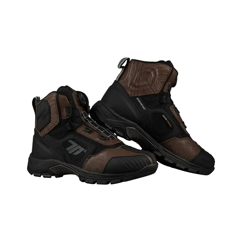SEVENTYSD-BA7 STELVIO LOW Moto Unisex Avventura Stivali Nero Marroni