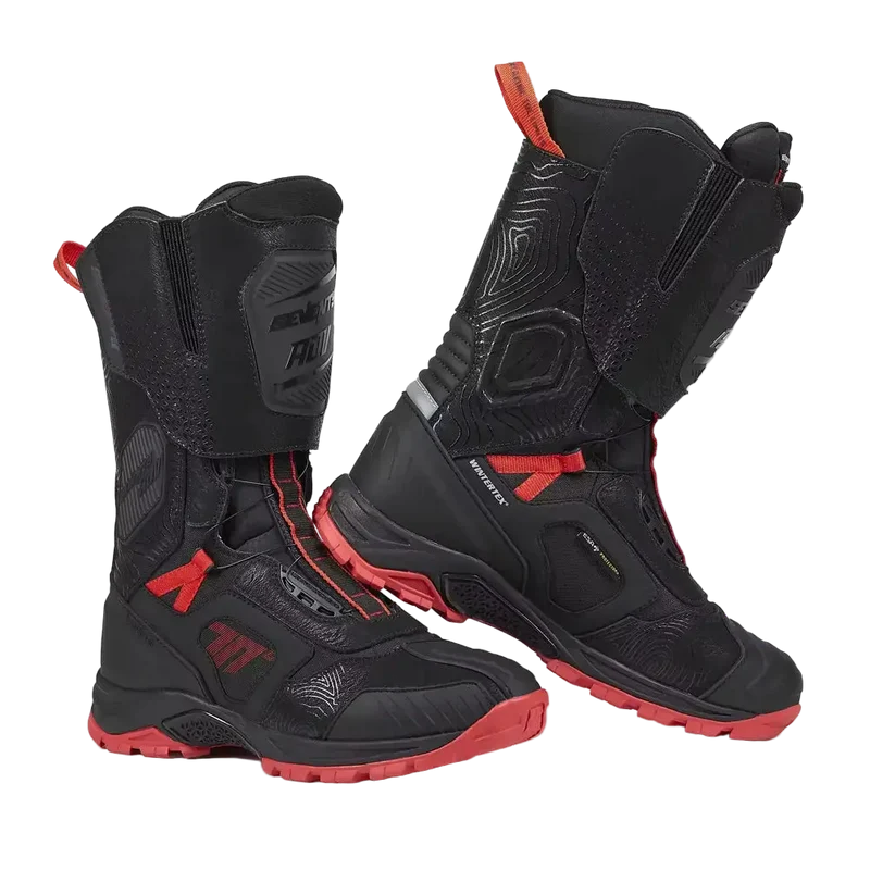 SEVENTY SD-BA6 STELVIO HIGH Moto Unisex Adventure Stivali Neri Rossi