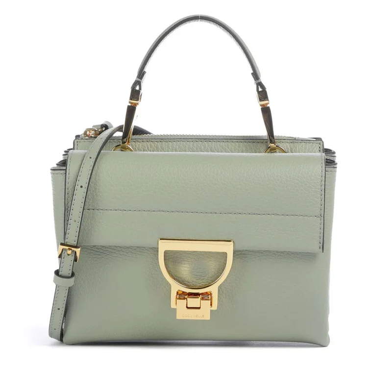 Borsa Donna a Mano con Tracolla COCCINELLE Linea Arlettis in Pelle colore Greenery