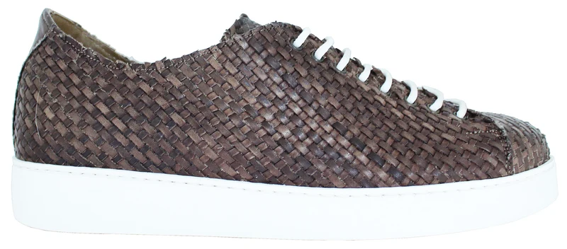 |ACS SNEAKER UOMO PELLE INTRECCIATA TAUPE|