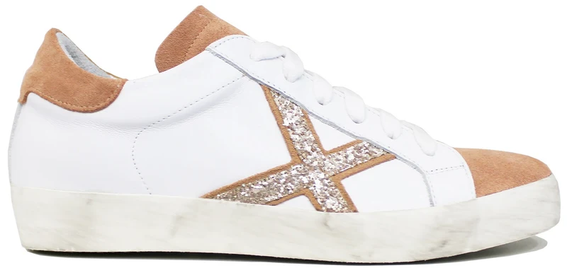 |SNEAKER DONNA X PELLE BIANCO/ROSA ANTICO|